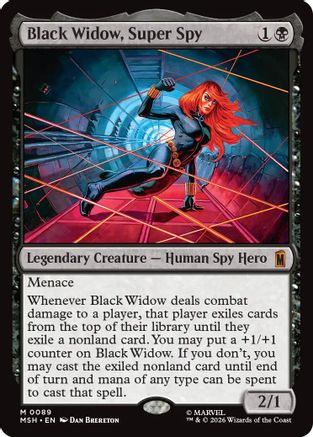 Black Widow, Super Spy (MSH-089) - Marvel Super Heroes Foil - Card Brawlers