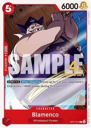 Blamenco (OP17-011) - The World's Strongest Warriors Release Event Cards - Card Brawlers