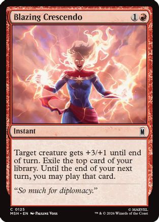 Blazing Crescendo (MSH-125) - Marvel Super Heroes Foil - Card Brawlers