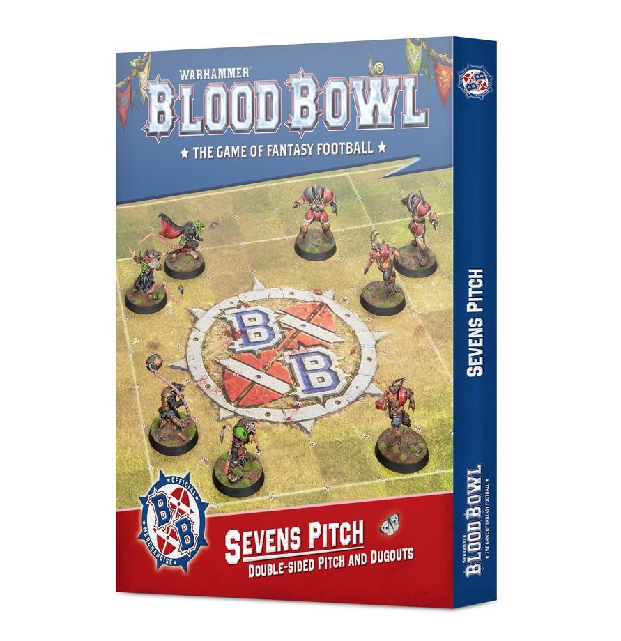 blood bowl - Sevens Pitch: Double-sided Pitch and Dugouts - Card Brawlers
