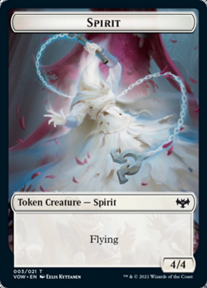 Blood // Spirit (003) Double - Sided Token [Innistrad: Crimson Vow Tokens] - Card Brawlers
