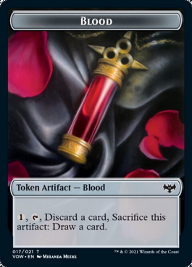 Blood // Spirit (003) Double - Sided Token [Innistrad: Crimson Vow Tokens] - Card Brawlers