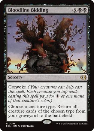Bloodline Bidding (PPECL-091) - Promo Pack: Lorwyn Eclipsed Foil - Card Brawlers