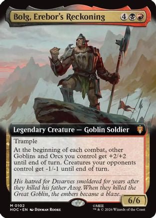 Bolg, Erebor's Reckoning (Extended Art) (HOC-102) - The Hobbit: Eternal-Legal Foil - Card Brawlers