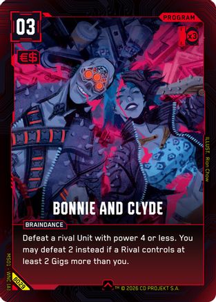 Bonnie and Clyde (B029) - Welcome to Night City Beta - Card Brawlers