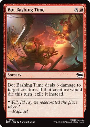 Bot Bashing Time (TMT-085) - Teenage Mutant Ninja Turtles Foil - Card Brawlers