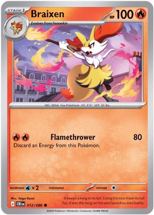 Braixen (012/null) [ME04 Chaos Rising] - Card Brawlers