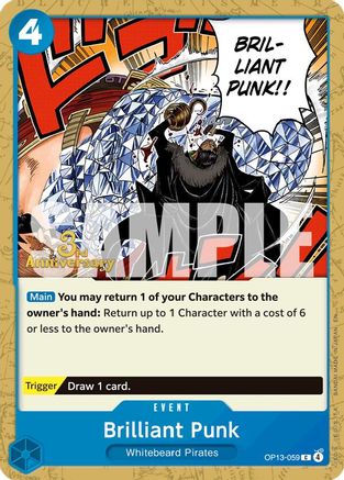 Brilliant Punk (OP13-059) - Carrying On His Will: 3rd Anniversary Tournament Cards - Card Brawlers