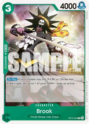 Brook (OP13-034) - Carrying On His Will: 3rd Anniversary Tournament Cards - Card Brawlers