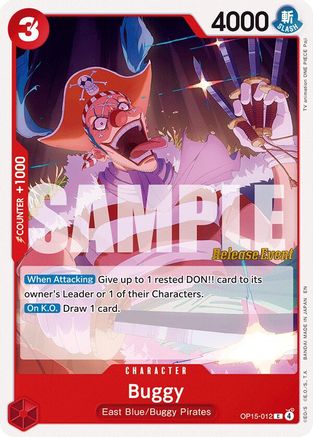 Buggy (OP15-012) - Adventure on Kami's Island Release Event Cards - Card Brawlers