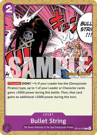 Bullet String (OP14-078) - The Azure Sea's Seven Release Event Cards - Card Brawlers