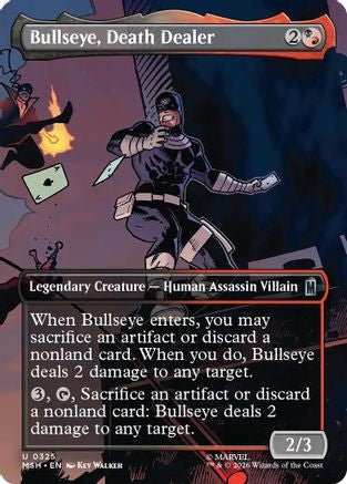 Bullseye, Death Dealer (Borderless) (MSH-325) - Marvel Super Heroes - Card Brawlers