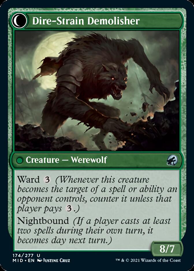 Burly Breaker // Dire - Strain Demolisher [Innistrad: Midnight Hunt] - Card Brawlers
