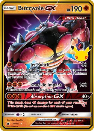 Buzzwole GX (057/null) - Holofoil [ME 30th Celebration Classic Collection] - Card Brawlers