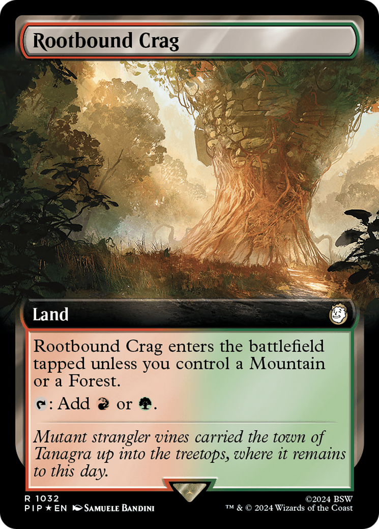 Rootbound Crag (Extended Art) (Surge Foil) [Fallout] - Magic: The Gathering - Card Brawlers | Quebec | Canada |