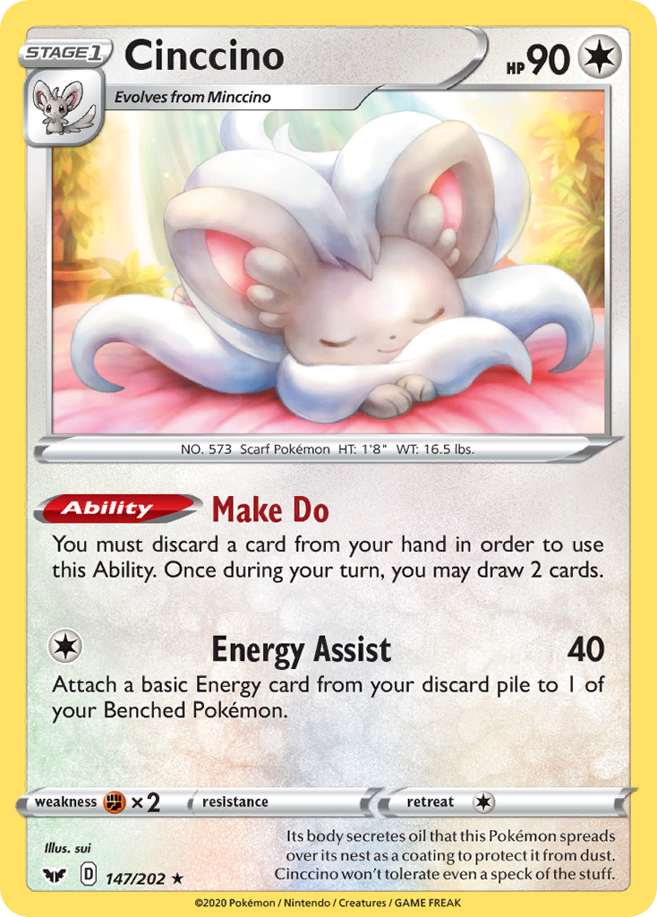 Cinccino (147/202) [Sword & Shield: Base Set] - Pokémon - Card Brawlers | Quebec | Canada |
