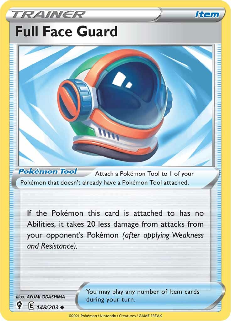 Full Face Guard (148/203) [Sword & Shield: Evolving Skies] - Pokémon - Card Brawlers | Quebec | Canada |