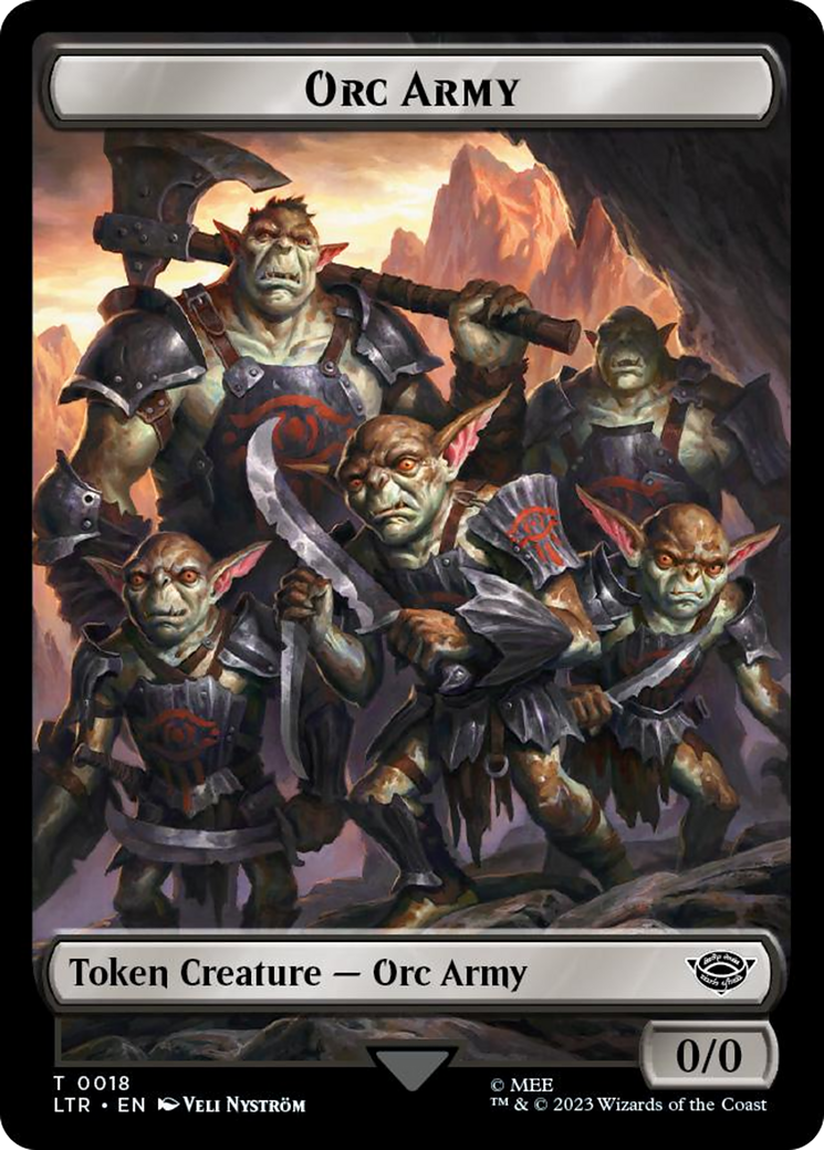 Orc Army (0018) // Food (0024) Double-Sided Token (Surge Foil) [The Lord of the Rings: Tales of Middle-Earth Tokens] - Magic: The Gathering - Card Brawlers | Quebec | Canada |