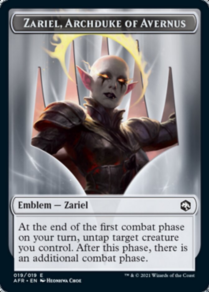 Treasure // Zariel, Archduke of Avernus Emblem Double-Sided Token [Dungeons & Dragons: Adventures in the Forgotten Realms Tokens] - Magic: The Gathering - Card Brawlers | Quebec | Canada |