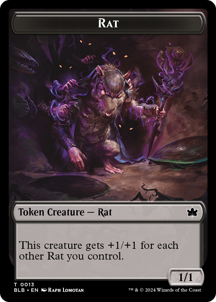 Rat // Splash Lasher Double-Sided Token [Bloomburrow Tokens] - Magic: The Gathering - Card Brawlers | Quebec | Canada |