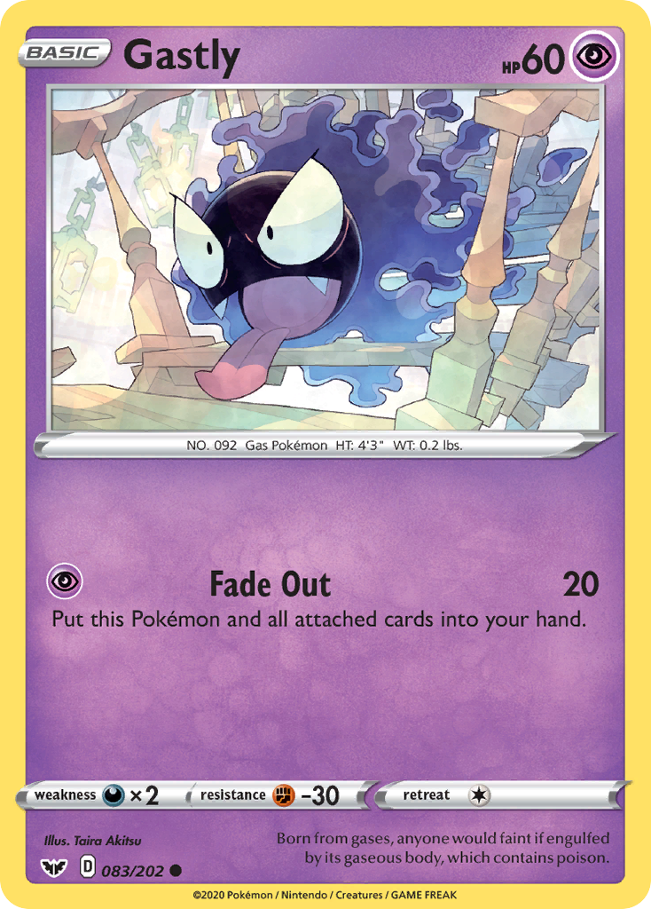 Gastly (083/202) [Sword & Shield: Base Set] - Pokémon - Card Brawlers | Quebec | Canada |