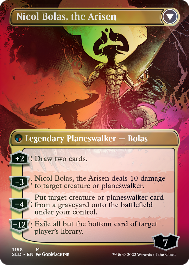 Nicol Bolas, the Ravager // Nicol Bolas, the Arisen (Display Commander) (Borderless) [Secret Lair: From Cute to Brute] - Magic: The Gathering - Card Brawlers | Quebec | Canada |