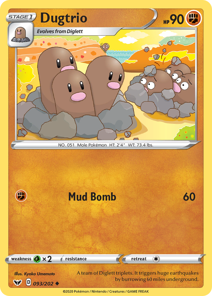 Dugtrio (093/202) [Sword & Shield: Base Set] - Pokémon - Card Brawlers | Quebec | Canada |