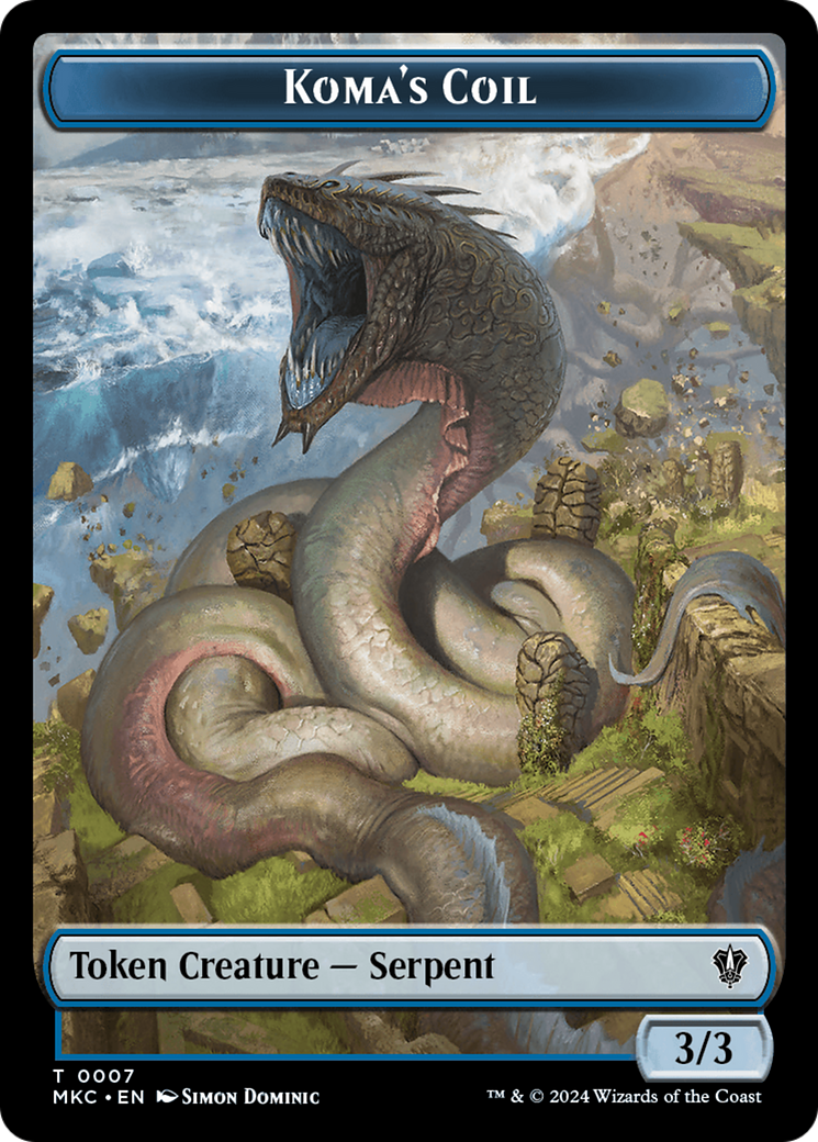 Tentacle // Koma's Coil Double-Sided Token [Murders at Karlov Manor Commander Tokens] - Magic: The Gathering - Card Brawlers | Quebec | Canada |