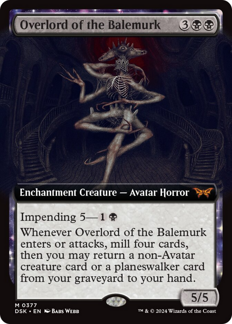 Overlord of the Balemurk (Extended Art) [Duskmourn: House of Horror] - Magic: The Gathering - Card Brawlers | Quebec | Canada |