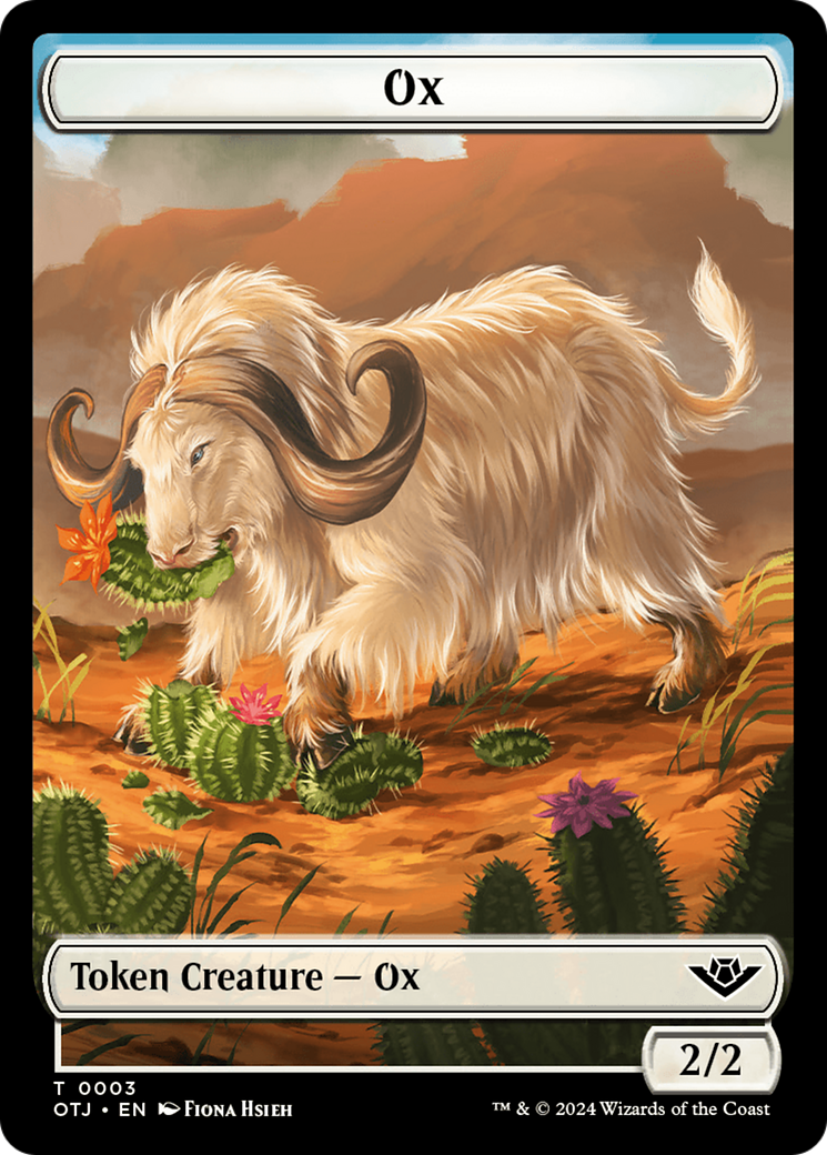 Ox // Plot Double-Sided Token [Outlaws of Thunder Junction Tokens] - Magic: The Gathering - Card Brawlers | Quebec | Canada |