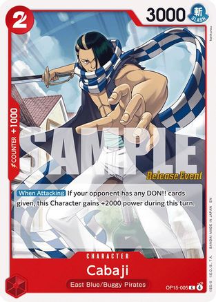 Cabaji (OP15-005) - Adventure on Kami's Island Release Event Cards - Card Brawlers