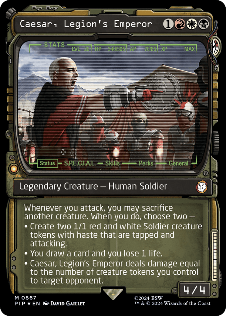 Caesar, Legion's Emperor (Showcase) (Surge Foil) [Fallout] - Card Brawlers