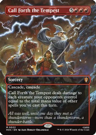 Call Forth the Tempest (Borderless) (HOC-022) - The Hobbit: Eternal-Legal Foil - Card Brawlers