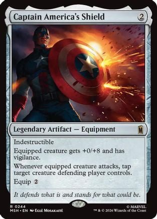 Captain America's Shield (MSH-244) - Marvel Super Heroes Foil - Card Brawlers