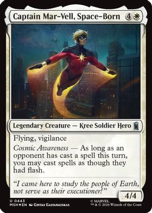 Captain Mar-Vell, Space-Born (Surge Foil) (MSH-443) - Marvel Super Heroes Foil - Card Brawlers