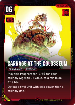 Carnage at the Colosseum (B030) - Welcome to Night City Beta - Card Brawlers