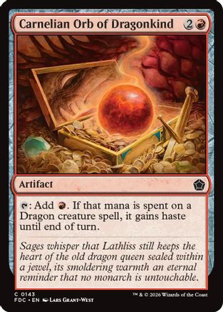Carnelian Orb of Dragonkind (FDC-143) - Commander: Foundations - Card Brawlers