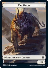 Cat Beast // Goblin Construct Double - Sided Token [Zendikar Rising Tokens] - Card Brawlers