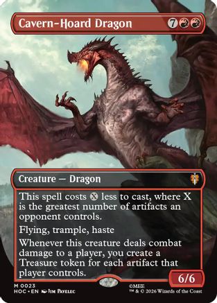 Cavern-Hoard Dragon (Borderless) (HOC-023) - The Hobbit: Eternal-Legal Foil - Card Brawlers