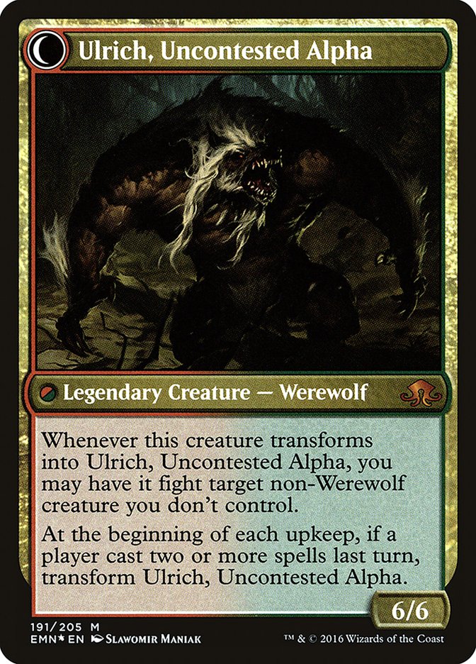 Ulrich of the Krallenhorde // Ulrich, Uncontested Alpha [Eldritch Moon Prerelease Promos] - Magic: The Gathering - Card Brawlers | Quebec | Canada |