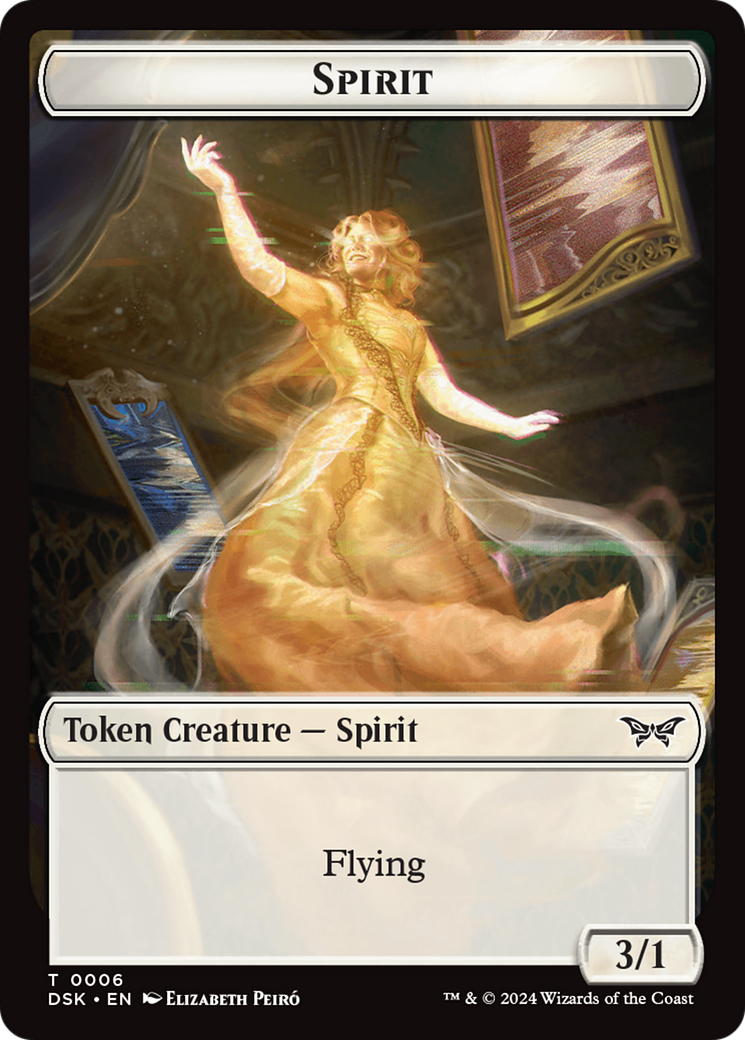 Spirit (0006) // Manifest Double-Sided Token [Duskmourn: House of Horror Tokens] - Magic: The Gathering - Card Brawlers | Quebec | Canada |