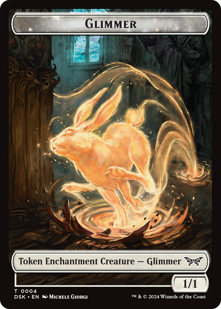 Glimmer // Spirit (0006) Double-Sided Token [Duskmourn: House of Horror Tokens] - Magic: The Gathering - Card Brawlers | Quebec | Canada |