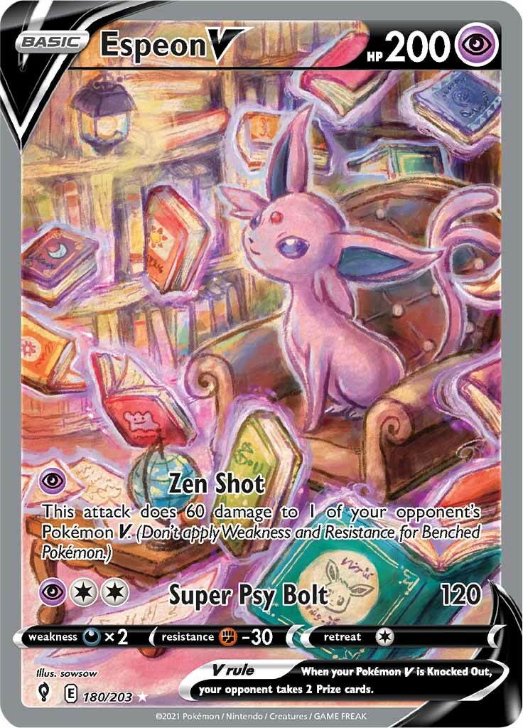 Espeon V (180/203) [Sword & Shield: Evolving Skies] - Pokémon - Card Brawlers | Quebec | Canada |