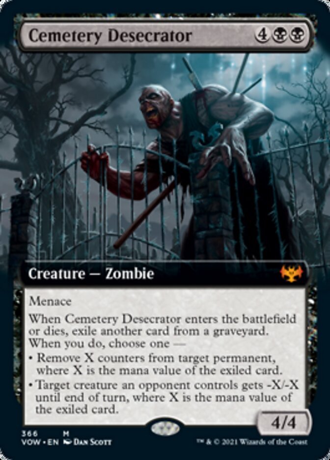 Cemetery Desecrator (Extended Art) [Innistrad: Crimson Vow] - Card Brawlers