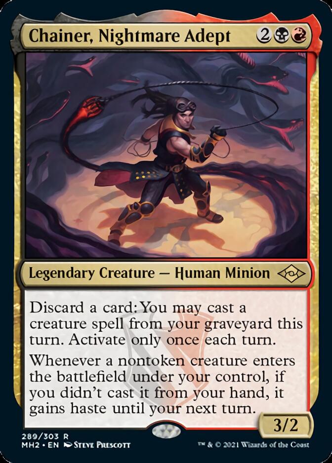 Chainer, Nightmare Adept (Foil Etched) [Modern Horizons 2] - Card Brawlers