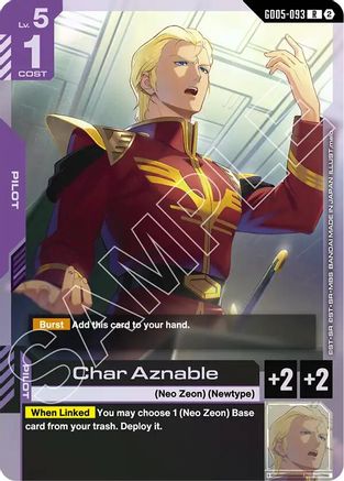 Char Aznable (GD05-093) - Freedom Ascension Holofoil - Card Brawlers