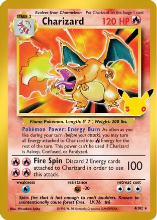 Charizard (004/102) - Holofoil [ME 30th Celebration Classic Collection] - Card Brawlers