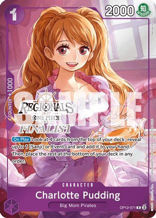 Charlotte Pudding (Regionals Finalist Card Set 26-27) (OP12-071) - One Piece Promotion Cards Foil - Card Brawlers