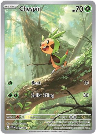 Chespin (087/086) - Holofoil [ME04 Chaos Rising] - Card Brawlers