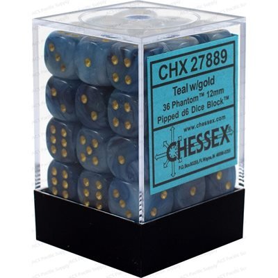 Chessex - Phantom - 36D6 Dice Block - 12mm - Card Brawlers